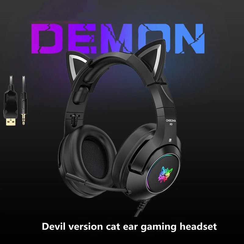 Auriculares Para Computadora Edición Black Devil Luminosos