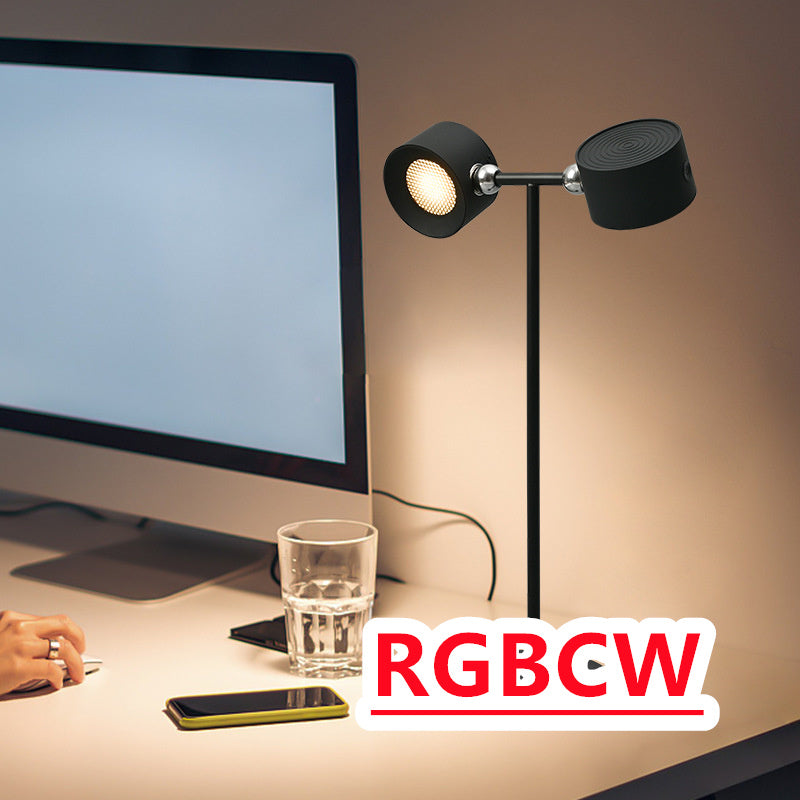 Lámpara De Mesa Magnética LED Recargable Por USB Táctil y Giratoria 360° Con Control Remoto