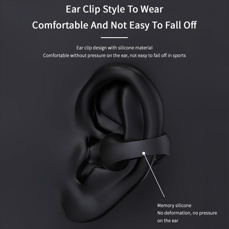 Auricular Con Clip Para La Oreja Bluetooth 5.2 HIFI Táctil Deportivo Con Cancelación De Ruido