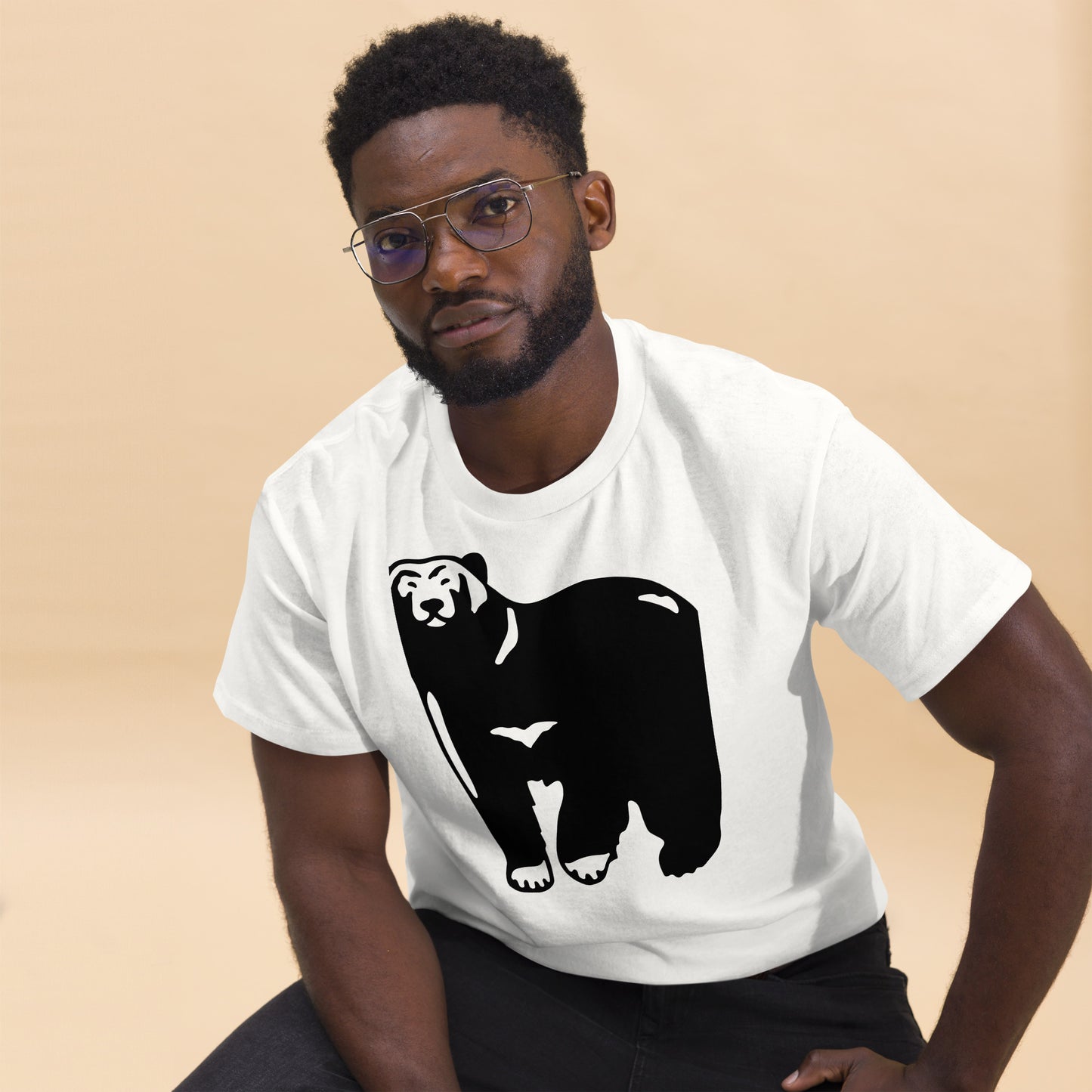 Camiseta De Hombre Con Estampado De Oso