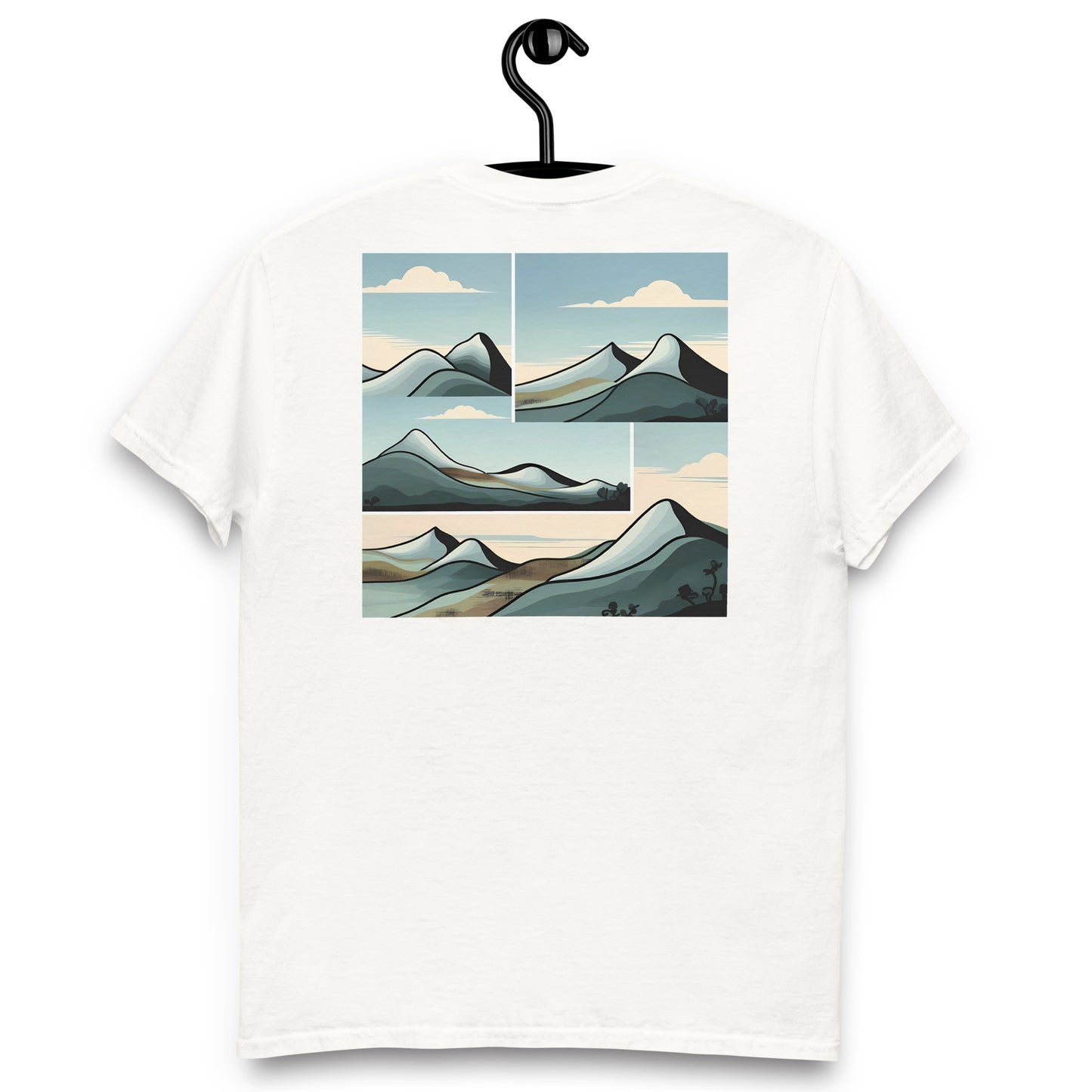 Camiseta clásica gildan Paisajes minimalistas de montañas