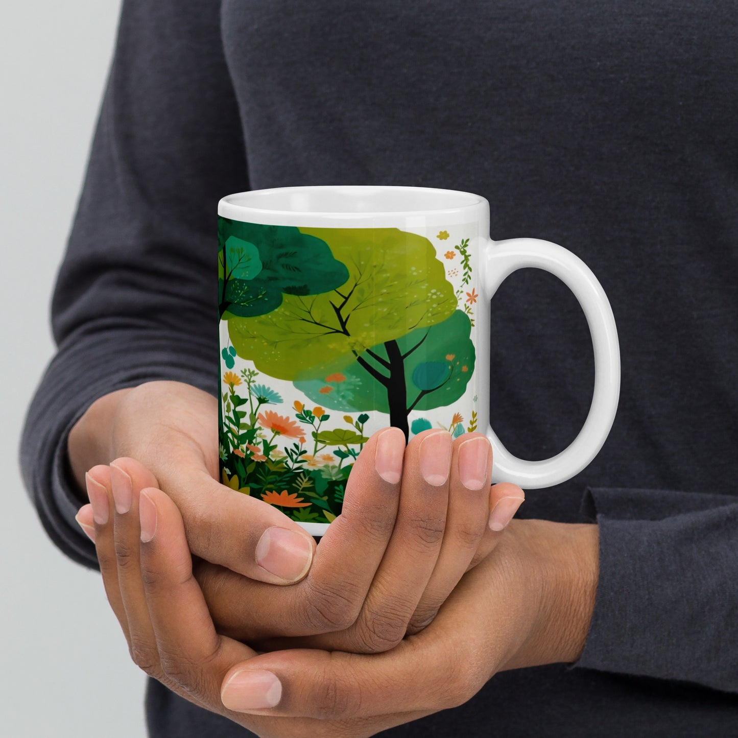 Taza con una imagen natural para darle tranquilidad y paz a tus mañanas